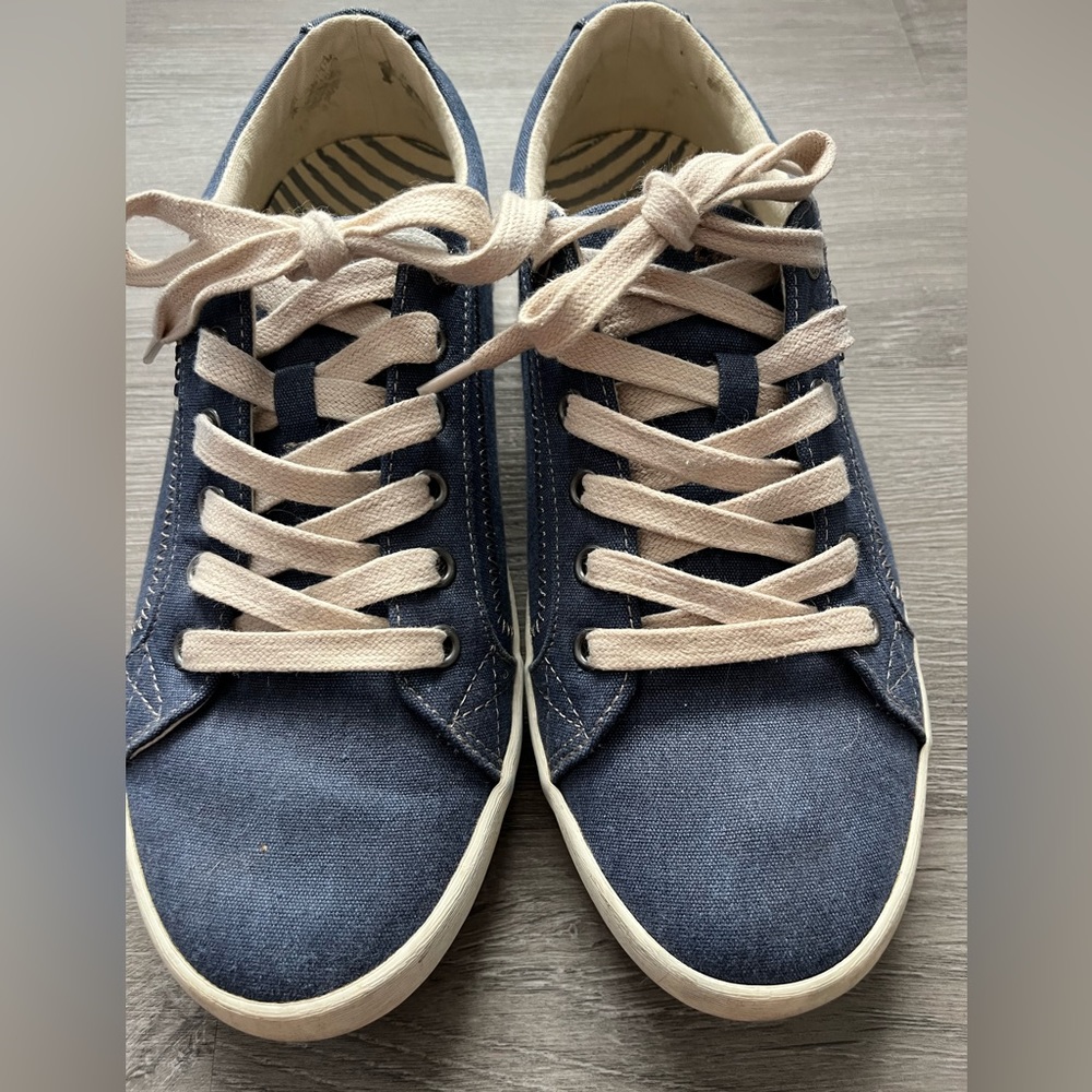 Taos Moc Star Lace Up Sneaker Blue Denim STA-12844 Size 9.5